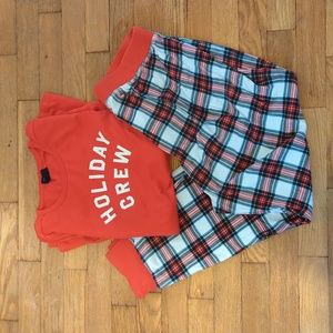 JCrew plaid holiday pajamas size large